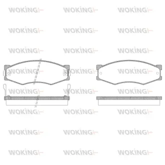 Передні тормозні (гальмівні) колодки WOKING P084302