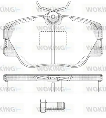 Передние тормозные колодки WOKING P0893.00