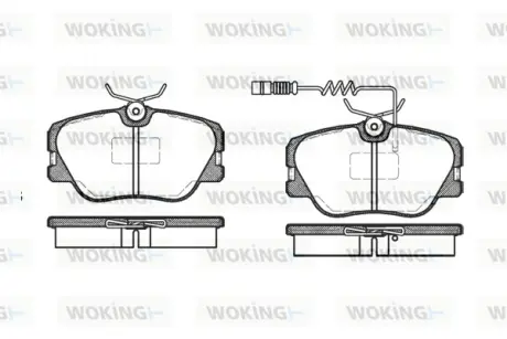 Передні тормозні (гальмівні) колодки WOKING P089302