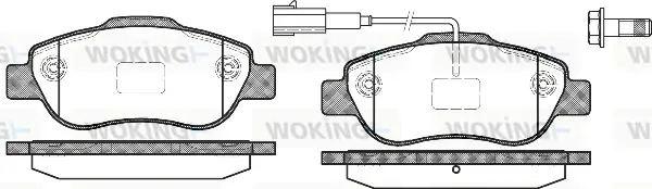 Передние тормозные колодки WOKING P10003.11