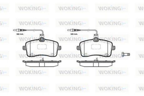 Передние тормозные колодки woking P10023.04 на Пежо 407