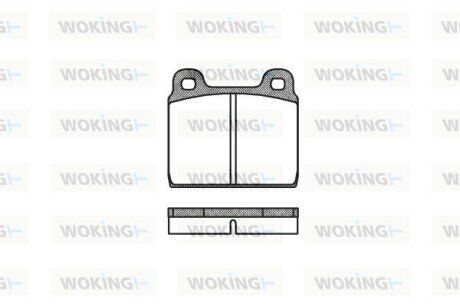 Передні тормозні (гальмівні) колодки woking P1023.00