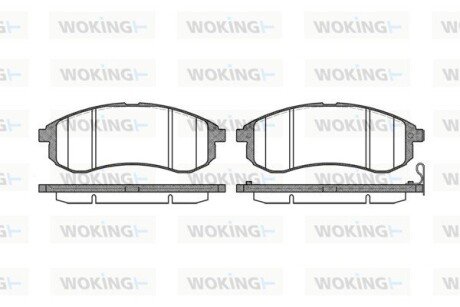 Передні тормозні (гальмівні) колодки woking P10293.01