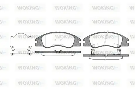 Передні тормозні (гальмівні) колодки WOKING P1034302