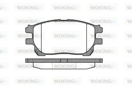 Передні тормозні (гальмівні) колодки WOKING P10433.00