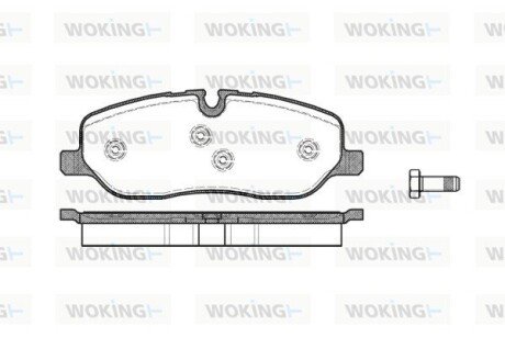 Передні тормозні (гальмівні) колодки woking P10583.00 на Рендж (ленд) ровер Дискавери 3