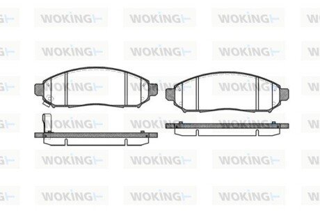 Передні тормозні (гальмівні) колодки woking P10623.01 на Ниссан Патфайндер r51