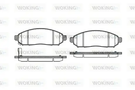 Передние тормозные колодки WOKING P1062301 Ниссан Нп 300