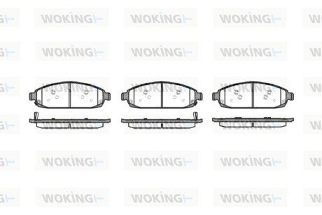 Передние тормозные колодки woking P10733.02 на Jeep Grand Cherokee