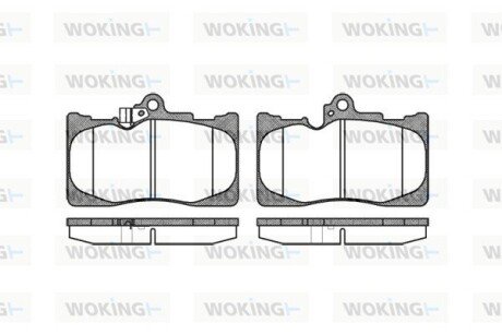 Передні тормозні (гальмівні) колодки woking P10803.02 на Лексус Is 250