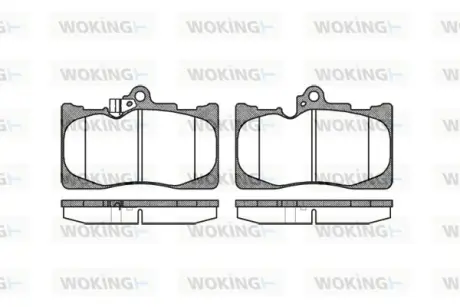 Передні тормозні (гальмівні) колодки WOKING P1080302