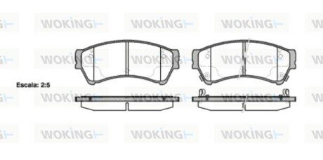 Передні тормозні (гальмівні) колодки woking P10963.02