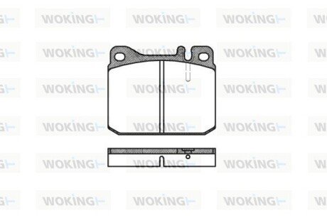 Передні тормозні (гальмівні) колодки woking P110320