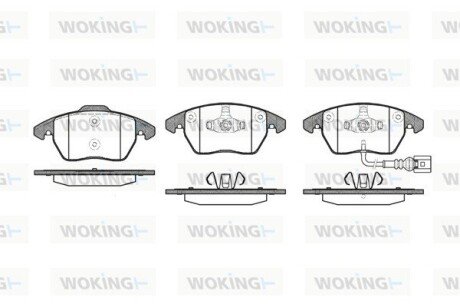 Передні тормозні (гальмівні) колодки woking P1130301 на Шкода Fabia 3