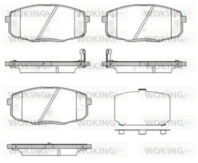 Передние тормозные колодки woking P11383.12 на Hyundai Крета