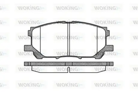 Передні тормозні (гальмівні) колодки WOKING P1139300