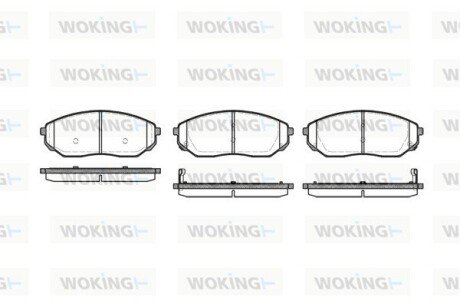 Передние тормозные колодки woking P11413.02 на Киа Соренто 1