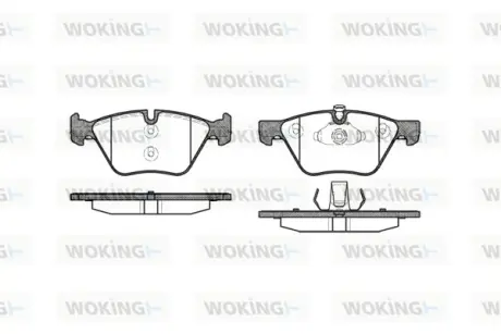 Передні тормозні (гальмівні) колодки WOKING P1152300 Бмв 1 серии