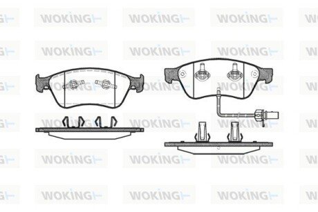 Передние тормозные колодки woking P11563.02 на Ауди А6 с6