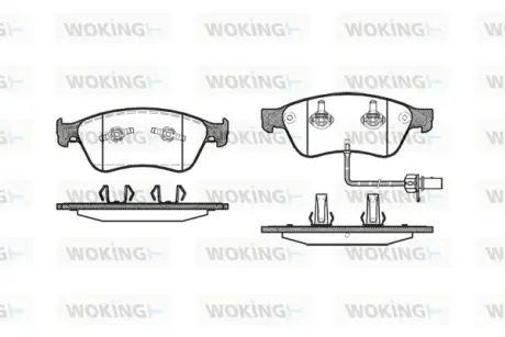 Передні тормозні (гальмівні) колодки WOKING P1156302