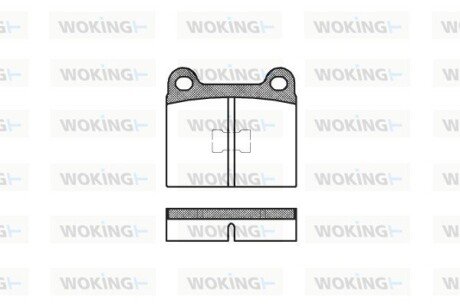 Передние тормозные колодки woking P1173.00