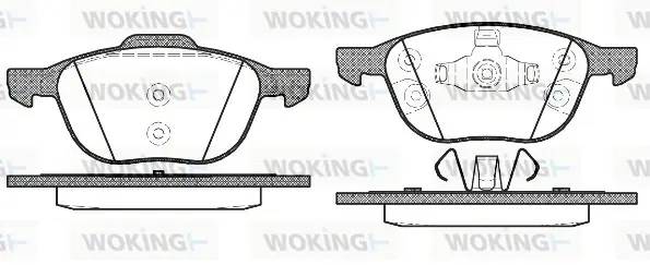 Передні тормозні (гальмівні) колодки WOKING P1182330 (фото 1)