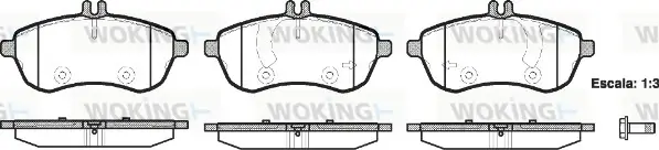Передние тормозные колодки WOKING P1201300