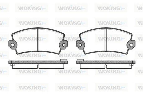 Передние тормозные колодки woking P1213.06