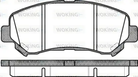 Передні тормозні (гальмівні) колодки WOKING P1218300