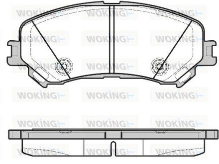 Передние тормозные колодки woking P12183.20 на Рено Espace