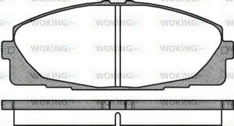 Передні тормозні (гальмівні) колодки WOKING P12253.00