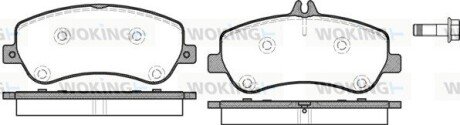 Передние тормозные колодки woking P12773.00 на Мерседес Glk 220