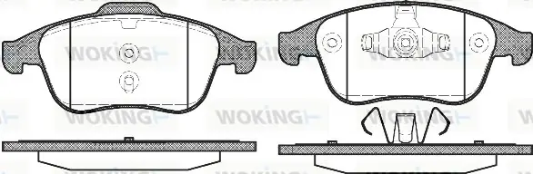 Передние тормозные колодки WOKING P1289300