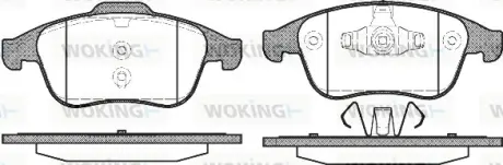 Передние тормозные колодки WOKING P1289300 Рено Megane