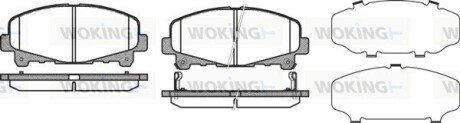 Передние тормозные колодки woking P12903.02 на Хонда Аккорд 8