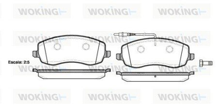 Передні тормозні (гальмівні) колодки woking P12933.02