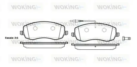 Передні тормозні (гальмівні) колодки WOKING P12933.02