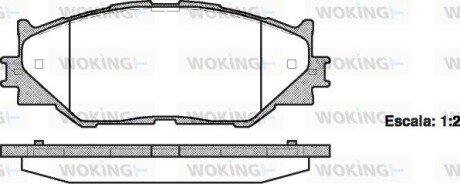 Передні тормозні (гальмівні) колодки woking P13013.00 на Лексус Is 250