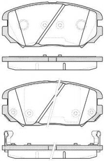 Передні тормозні (гальмівні) колодки woking P13043.12