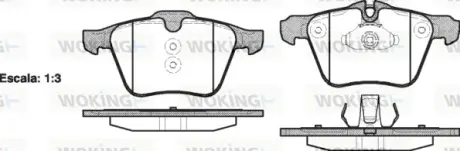 Передние тормозные колодки WOKING P13173.00