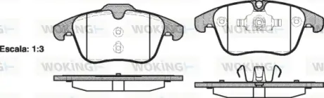 Передние тормозные колодки WOKING P13193.00