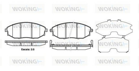 Передние тормозные колодки woking P13233.02 на Chevrolet Nubira