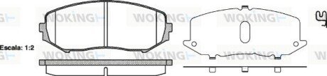 Передние тормозные колодки woking P13253.02 на Тойота Рав-4