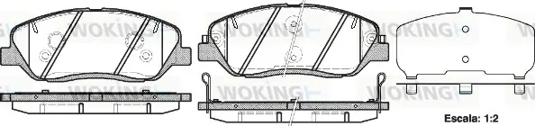 Передні тормозні (гальмівні) колодки WOKING P13263.02 (фото 1)