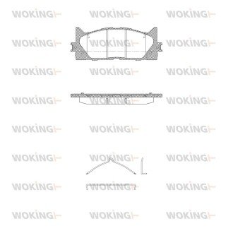 Передние тормозные колодки woking P1333300