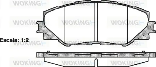 Передні тормозні (гальмівні) колодки WOKING P1334300 (фото 1)