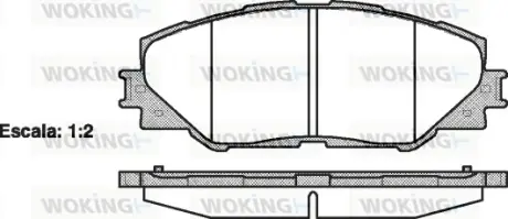 Передние тормозные колодки WOKING P1334300 Тойота Рав-4