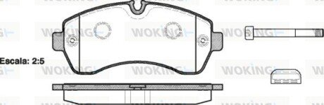 Передние тормозные колодки woking P13433.00 на Фольксваген Крафтер