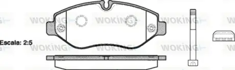 Передні тормозні (гальмівні) колодки WOKING P1345310