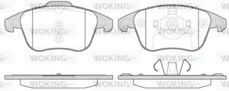 Передні тормозні (гальмівні) колодки woking P13493.30 на Ситроен С4